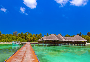 Fototapeta premium Cafe on tropical Maldives island