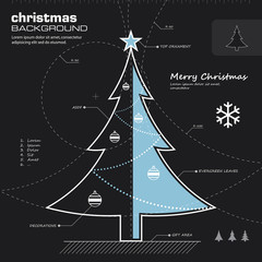 Christmas tree design vector background