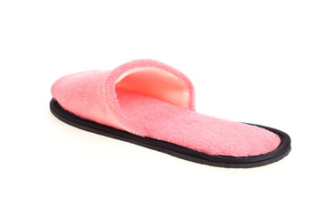pink slippers footwear isolated on white background
