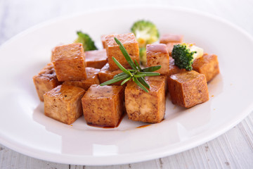 grilled tofu with soy sauce