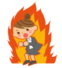 燃えるビジネスウーマン