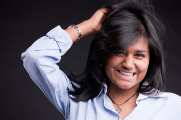 portrait of a nice indian girl smiling