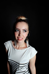 Naklejka premium Expressive portrait of a young stylish teenager