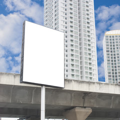 Blank billboard in the city.