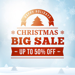 christmas big sale poster background