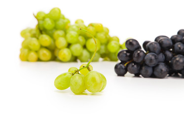 Green and red grapes