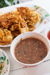 chili paste, spicy of thai food