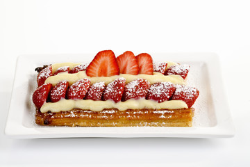 Erdbeerkuchen mit Puddingcreme