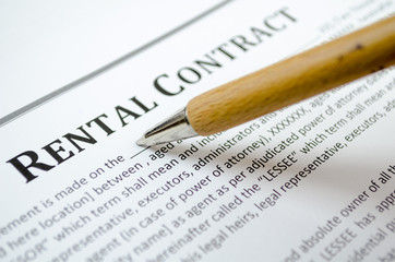 Filling a rental contract