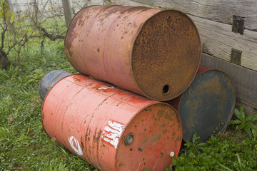 old barrels
