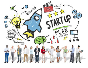 Start Up Business Launch Success Business Technology Concept