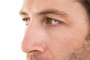 Obraz premium Close up of unsmiling man