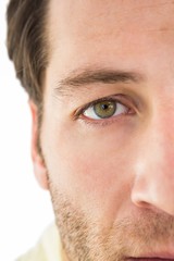 Obraz premium Close up of unsmiling man