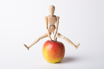 Bockspringen, Fitness, Apfel © C. Schüßler