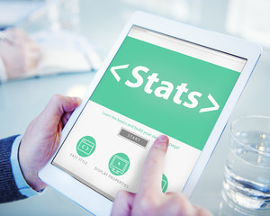 Digital Online Stats Data Analysis Analytics Browsing Concept