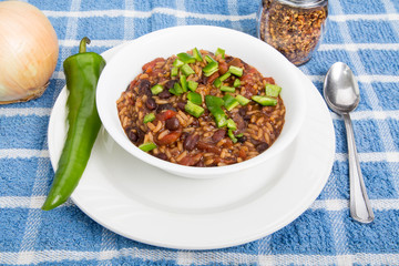 Red Beans and Rice with Poblano Pepper