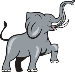 Elephant Marching Prancing Cartoon