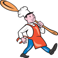 Chef Cook Marching Spoon Cartoon