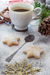 Obraz na płótnie Canvas Cookie and Coffee for Santa Claus