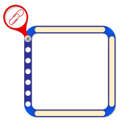 perforated frame for any text and paper clip