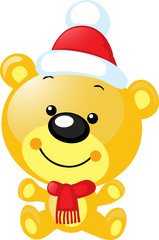christmas character - cute vector bear