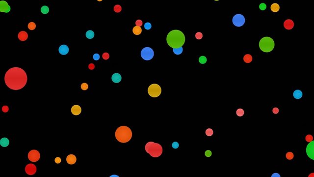 colorful circles abstract background - 30fps loop