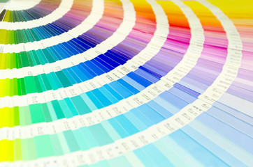 Color palette guide for printing industry isolated