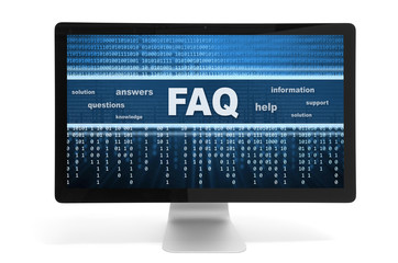 faq on a screen
