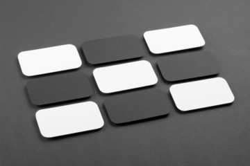 blank business cards with rounded corners