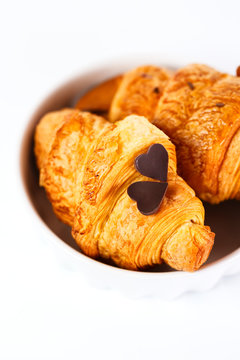 Fresh baked tasty croissant