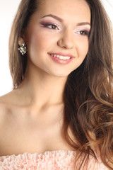 Fototapeta premium Beautiful and delicate woman with a nice make up