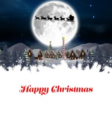 Fototapeta premium Composite image of happy christmas