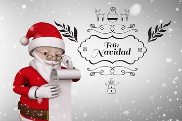 Composite image of snow falling