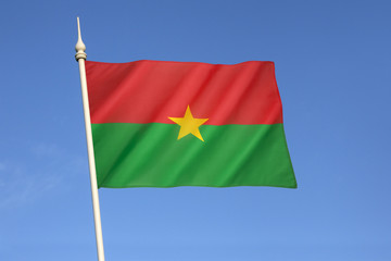 Fototapeta na wymiar Flag of Burkina Faso