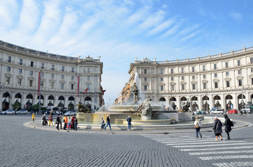 Fototapeta premium Площадь Республики в Риме