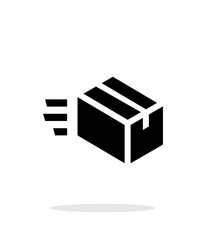 Fast delivery simple icon on white background.