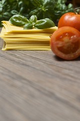 Pasta and ingredients for pasta