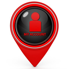 My account pointer icon on white background