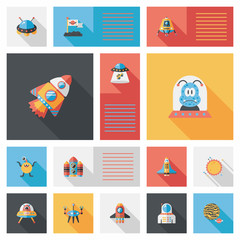 Space flat app ui background,eps10