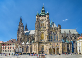 Praga Katedra Świętych Wita, Wacława i Wojciecha - obrazy, fototapety, plakaty