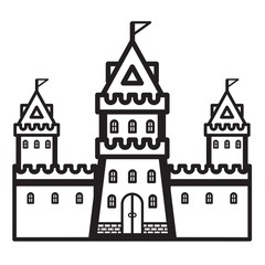 Fototapeta premium Castle Vintage Vector