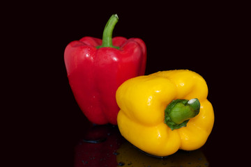 yellow and red Sweet pepper