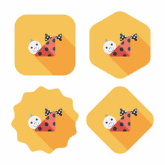 baby flat icon with long shadow,eps10