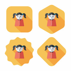 dripping nose flat icon with long shadow,eps10