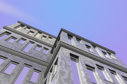 Luxe kantoor villa met marmer gevel