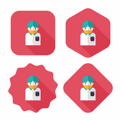 Patient flat icon with long shadow,eps10