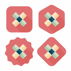 medical bandage flat icon with long shadow,eps10