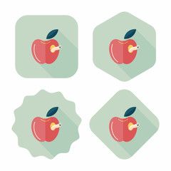 Apple flat icon with long shadow,eps10