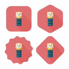 Height scale flat icon with long shadow,eps10