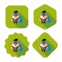 Santa Claus flat icon with long shadow, eps10